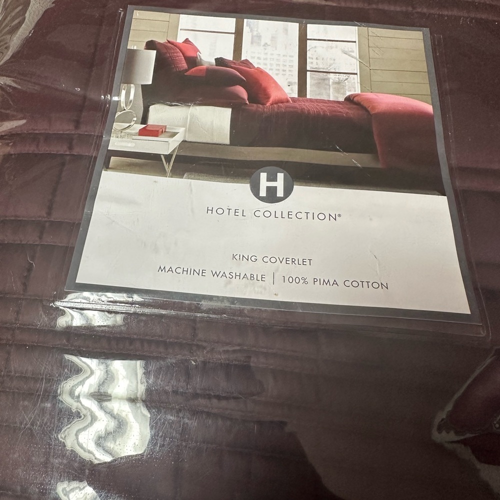 Hotel Collection Quilted Coverlet king Basic Ombré